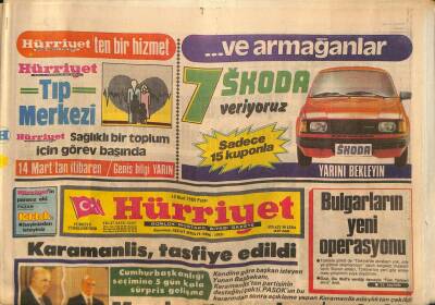 Hürriyet Gazetesi 10 Mart 1985 - Karamanlis , Tasfiye Edildi GZ81626 - 1