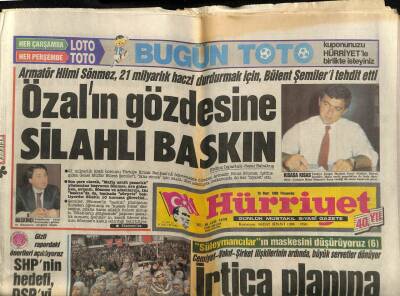 Hürriyet Gazetesi 10 Mart 1988 - Fahrettin Aslan , Emel Sayını Köşeye Sıkıştırdı GZ85134 - 1