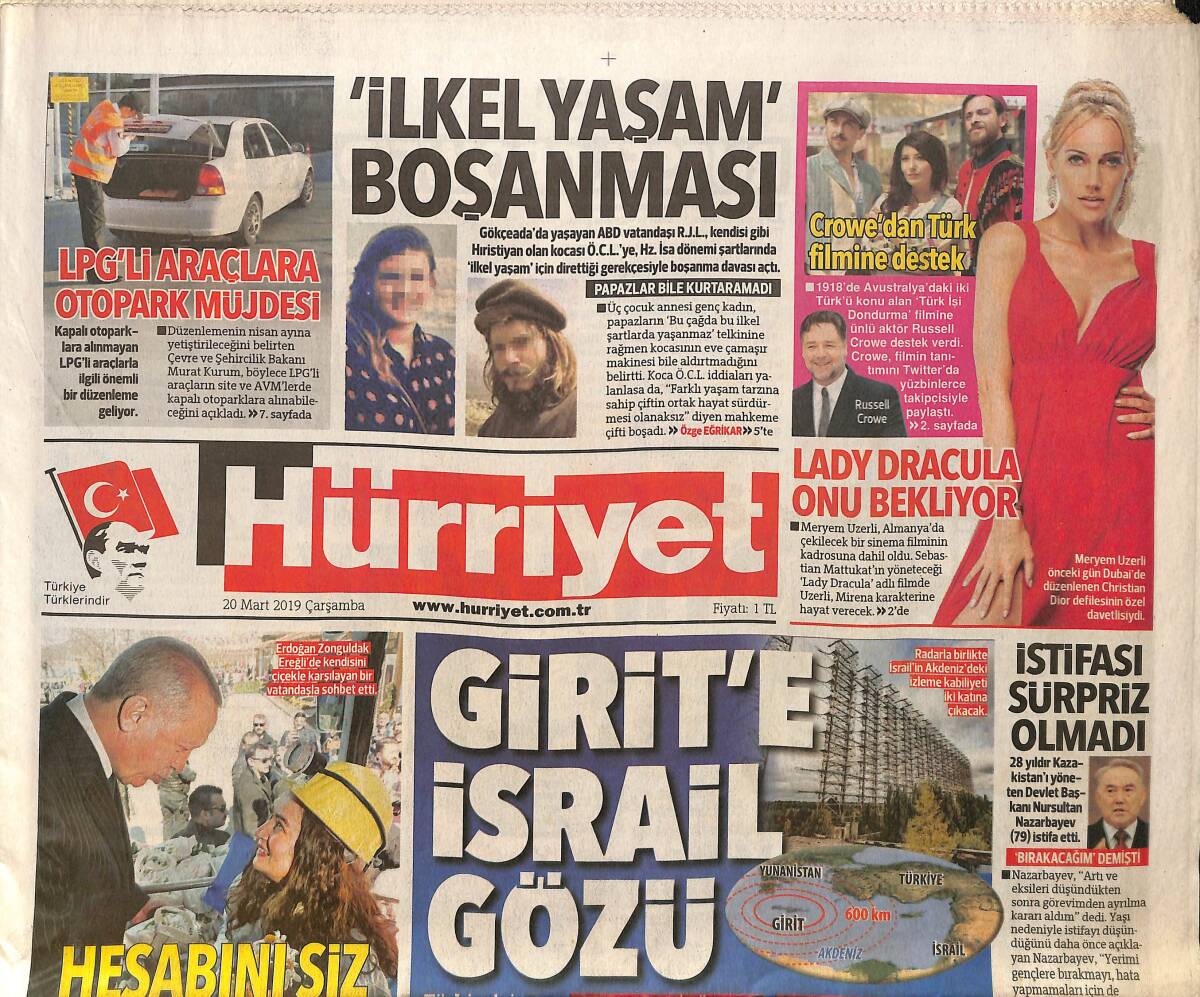Hürriyet Gazetesi 10 Mart 2019 - Fenerbahçe'nin Kurtuluş Günü 4 Nisan - Fatih Terim Kenan'ı Yakın Takibe Aldı GZ154242 - 1