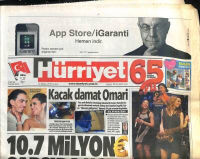 Hürriyet Gazetesi 10 Mayıs 2013 - Bağdat Yönetimi PKK Bize Gelmesin - 10.7 Milyon Euro Çarşıda Uçtu GZ100616 - 2