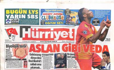 Hürriyet Gazetesi 10 Nisan 2013 - Galatasaray Real Madridi Salladı Ama Yıkamadı GZ104881 - 1