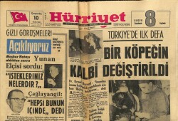 Hürriyet Gazetesi 10 Ocak 1968 - Türkiyede İlk Defa Bir Köpeğin Kalbi Değiştirildi GZ72637 - 1