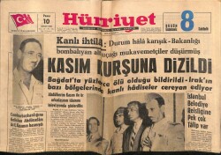 Hürriyet Gazetesi 10 Şubat 1963 - Abdulkerim Kasım Kurşuna Dizildi GZ72667 - 2