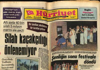 Hürriyet Gazetesi 10 Temmuz 1978 - Silah Kaçakçılığı Önlenemiyor GZ69361 - 2