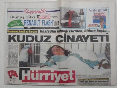 Hürriyet Gazetesi - 10 Temmuz 1989 - Kuduz Cinayeti GZ111659 - 1
