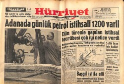 Hürriyet Gazetesi 11 Ağustos 1960 - Adanada Günlük Petrol İstihsali 1200 Varil GZ72650 - 1