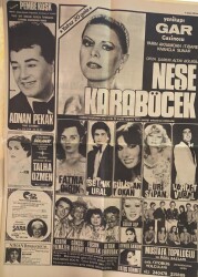 Hürriyet Gazetesi 11 Ağustos 1980 - Yenikapı Gar Gazinosu Afişi Neşe Karaböcek - Ajda Pekkan - Fatma Girik - Adnan Pekak GZ69183 - 2