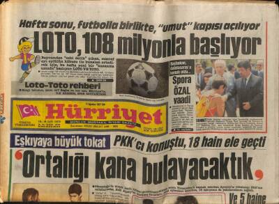 Hürriyet Gazetesi 11 Ağustos 1987 - Margarete Uğur Dündardan Hoş Geldiniz GZ76594 - 1