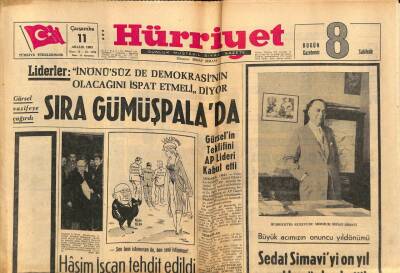 Hürriyet Gazetesi 11 Aralık 1963 - Gürselin Teklifini AP Lideri Kabul Etti GZ81619 - 1