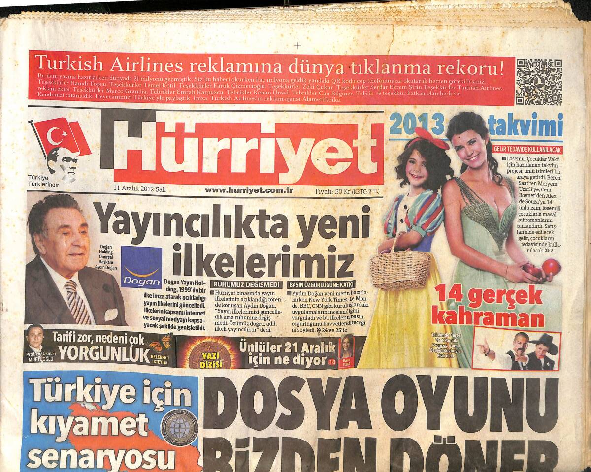Hürriyet Gazetesi 11 Aralık 2012 - Twitter İle Instagram Tüm Bağları Kopardı - Alex'e Göre En İyisi Semih GZ160089 - 1