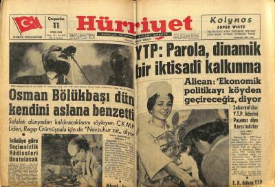 Hürriyet Gazetesi 11 Ekim 1961 - Osman Bölükbaşı Dün Kendini Aslana Benzetti GZ77690 - 1