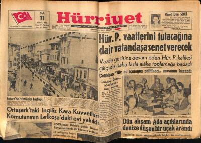 Hürriyet Gazetesi 11 Eylül 1956 - Dün Akşam Ada Açıklarında Denize Düşen Bir Uçak Arandı GZ76694 - 1