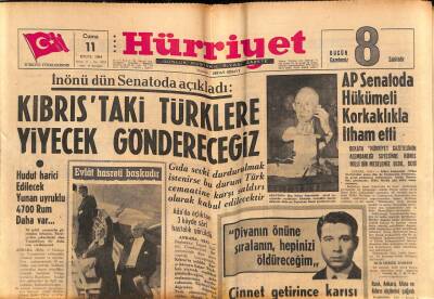 Hürriyet Gazetesi 11 Eylül 1964 - AP Senatoda Hükümeti Korkaklıkla İtham Etti GZ81884 - 1