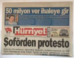 Hürriyet Gazetesi 11 Eylül 2000 - Otobüsler Özelleşiyor GZ5469 - 2
