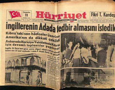 Hürriyet Gazetesi 11 Haziran 1958 - İngilterenin Adada Tedbir Almasını İstedik GZ68909 - 1