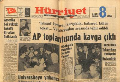 Hürriyet Gazetesi 11 Haziran 1962 - Amerika Çok Yüksek Takatte Bir Atom Patlatacak GZ67433 - 1