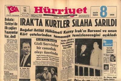 Hürriyet Gazetesi 11 Haziran 1963 - Irakta Kürtler Silaha Sarıldı GZ82118 - 1