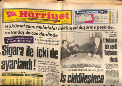 Hürriyet Gazetesi 11 Haziran 1980 - Erbakanın Tek Derdi Başbakan Olmak GZ67814 - 2