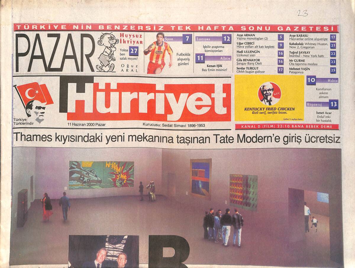 Hürriyet Gazetesi 11 Haziran 2000 - İstanbul'da Doğdu İsveç'te Büyüdü: Mehmet İkiz - Erdal'ınki Bir Hastalık GZ2443 - 1