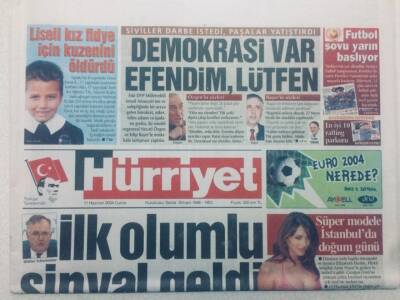 Hürriyet Gazetesi 11 Haziran 2004 - Siviller Darbe İstedi Paşalar Yatıştırdı,Deplilerin Tahliyesi İçin İlk Olumlu Sinyal GZ46667 - 1