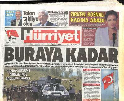 Hürriyet Gazetesi 11 Haziran 2014 - Bayrak İndirme Geriliminde Sağduyu Çağrısı GZ104732 - 1
