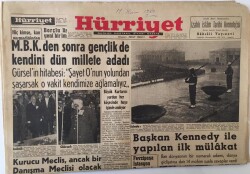 Hürriyet Gazetesi 11 Kasım 1960 - Başkan Kennedy İle Yapılan İlk Mülakat GZ16504 - 1