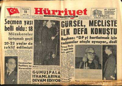 Hürriyet Gazetesi 11 Mart 1961 - Dünyanın En Eski Yanardağı Kulada GZ82253 - 1
