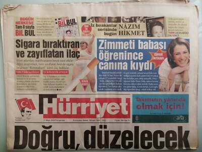Hürriyet Gazetesi 11 Mart 2004 Hülya Avşardan M.Ali Erbili Şahlandıran Soru -GZ37917 - 1