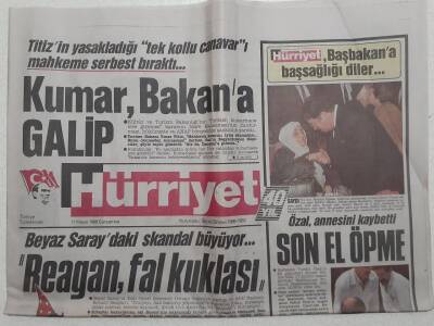 Hürriyet Gazetesi - 11 Mayıs 1988 - Reagan Fal Kuklası GZ111677 - 1