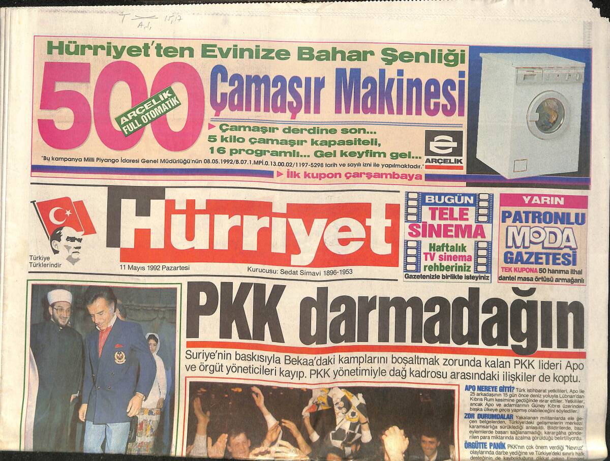 Hürriyet Gazetesi 11 Mayıs 1992 - Türkiye Liglerinde 8. Şampiyonluğunu Kazanan Beşiktaş'ın Keyfine Diyecek Yok GZ157849 - 1