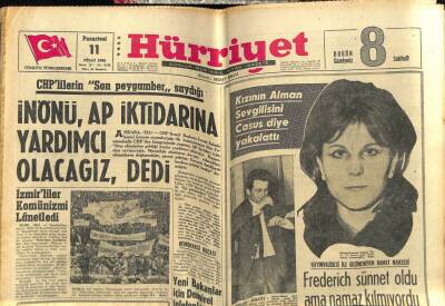 Hürriyet Gazetesi 11 Nisan 1966 - İsmet İnönüAP İktidarına Yardımcı Olacağız GZ54962 - 1