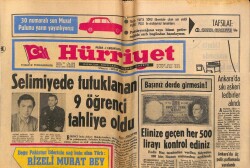 Hürriyet Gazetesi 11 Nisan 1971 - Selimiyede Tutuklanan 9 Öğrenci Tahliye Oldu GZ69929 - 1