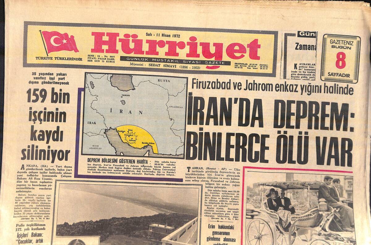 Hürriyet Gazetesi 11 Nisan 1972 - Asuman Tuğberk: Yarışma Bana Şahsiyet Kazandırdı - Doğunun En Büyük Atatürk Heykeli Erzincan'a Dikiliyor GZ156674 - 1