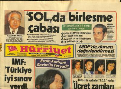 Hürriyet Gazetesi 11 Nisan 1984 - Konut Fonuna Yeni Kaynak GZ99167 - 1
