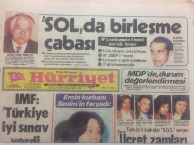 Hürriyet Gazetesi 11 Nisan 1984 - Solda Birleşme Çabası GZ38035 - 1