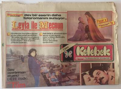 Hürriyet Gazetesi 11 Nisan 1986 - Hürriyet Dev Bir Eser Leyla İle Mecnun Fotoromanını Pazar Günü Başlıyor GZ22513 - 1