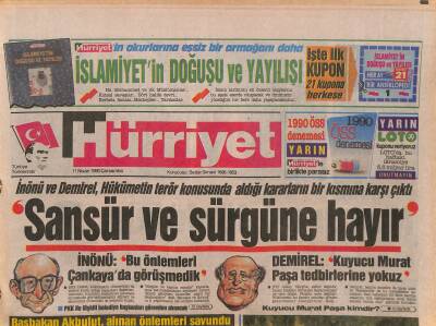 Hürriyet Gazetesi 11 Nisan 1990 - Danimarka Kraliçesi 50 Yaşında - Jirki Aşiretinin Korucuları Tetikte GZ127342 - 1