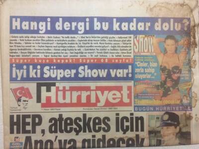 Hürriyet Gazetesi 11 Nisan 1993 - HEP Ateşkes İçin Apoya Gidecek GZ38536 - 1