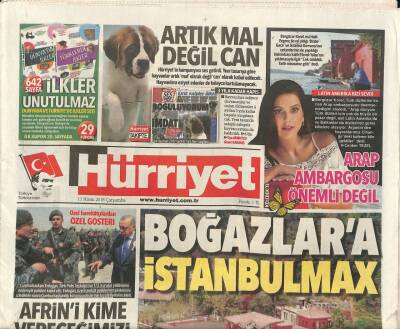 Hürriyet Gazetesi 11 Nisan 2018 - ABD Misilleme İçin Hedef Beliriyor - Bahçeli OHAL Milli Bir Zorunluluk GZ96715 - 1