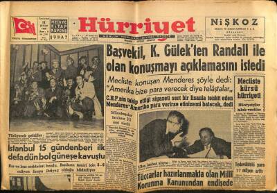 Hürriyet Gazetesi 11 Şubat 1956 - Tüccarlar Hazırlanmakta Olan Milli Korunma Kanunundan Endişede GZ91675 - 1