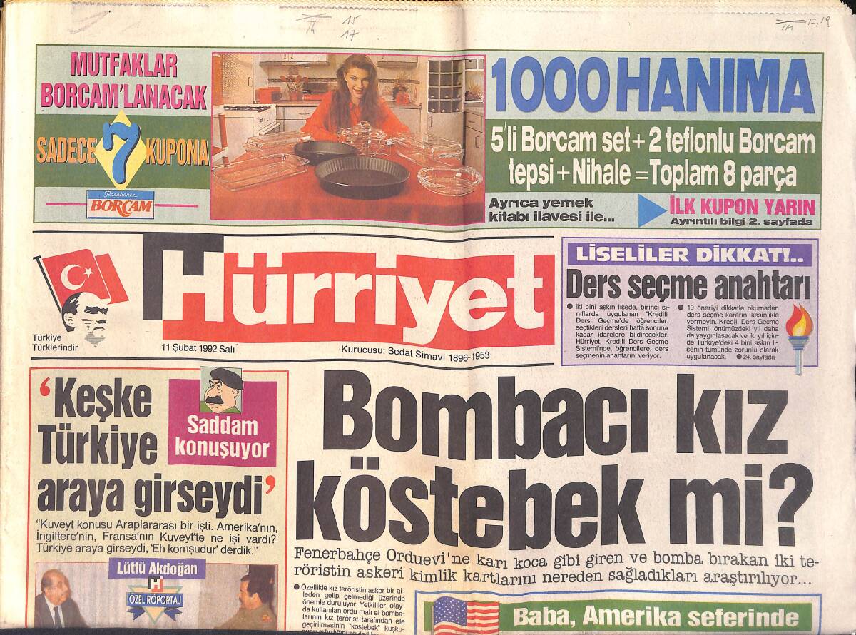 Hürriyet Gazetesi 11 Şubat 1992 - Herkes Gerson'a Hayran - TRT Bıçak Altında GZ159319 - 1