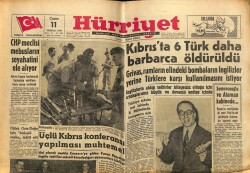Hürriyet Gazetesi 11 Temmuz 1958 - Kıbrısta 6 Türk Daha Barbarca Öldürüldü GZ68928 - 2