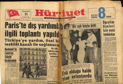 Hürriyet Gazetesi 11 Temmuz 1962 - Aydemirin Tahliye Talebi Reddedildi GZ72619 - 2