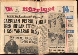 Hürriyet Gazetesi 11 Temmuz 1965 - Yunan Kıralı İle Papandreunun Arası Çok Açıldı GZ68689 - 1