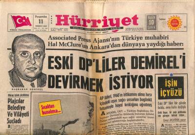 Hürriyet Gazetesi 11 Temmuz 1968 - Derbyciler İşbaşı Yaptı GZ79569 - 1