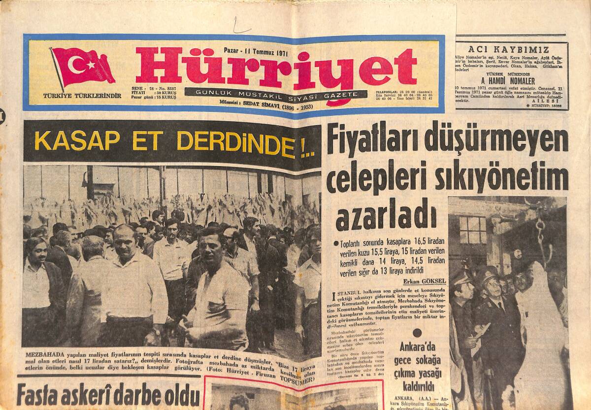 Hürriyet Gazetesi 11 Temmuz 1971 - Ve Kral Hasan'a Doğum Günü Suikast Yapıldı GZ146999 - 1