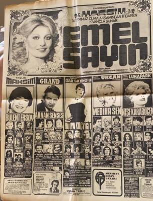 Hürriyet Gazetesi 11 Temmuz 1978 - Hürriyet Gazetesi 11 Temmuz 1978 - Caddebostan Maksim Gazinosu Emel Sayın Afişi GZ69421 - 2