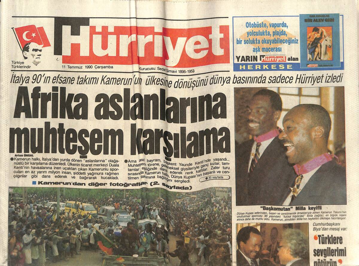 Hürriyet Gazetesi 11 Temmuz 1990 - Koçyiğit : Zina Suç Olmamalı - Kahveci'den Memura Teselli - Johnny Hallyday Evlendi GZ142706 - 1