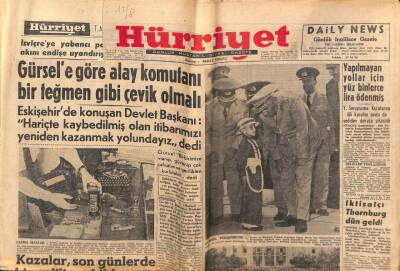 Hürriyet Gazetesi 12 Ağustos 1960 - Gürsele Göre Alay Komutanı Bir Teğmen Gibi Çevik Olmalı GZ72651 - 2