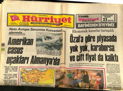 Hürriyet Gazetesi 12 Aralık 1980 - Turgut Özala Göre Piyasada Yok Yok, Karaborsa Kalktı GZ97416 - 1